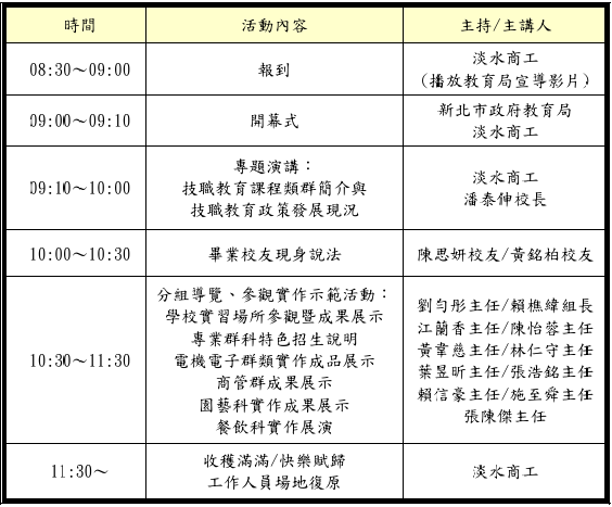 行程表