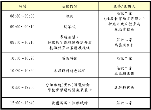 行程表